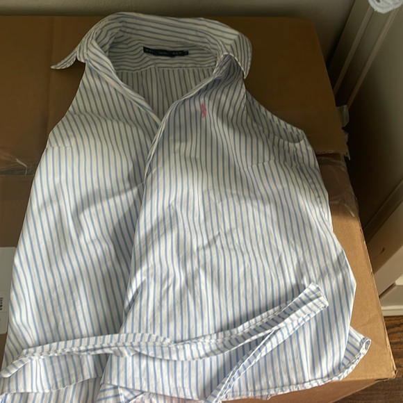 Ralph Lauren Tops - Old money Ralph Lauren striped wrap top